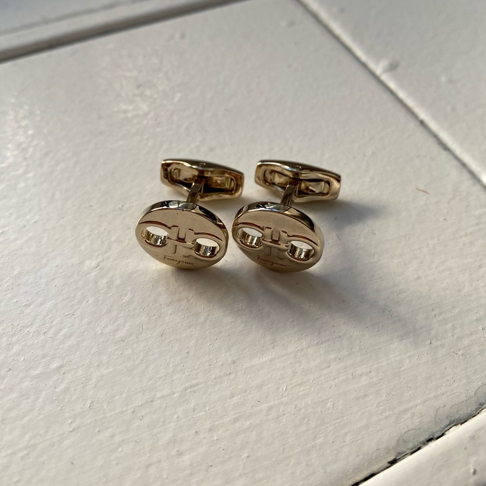 Salvatore Ferragamo Double Gancini Cufflinks
